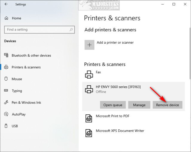 How Do I Completely Remove a Printer in Win10