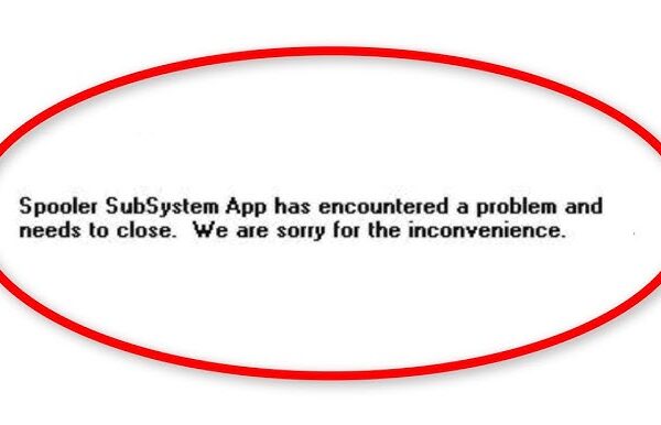 Spooler Subsystem App Has Encountered a Problem And Needs to Close